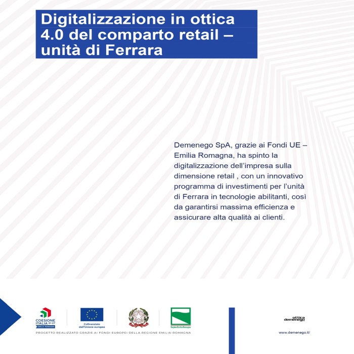 Demenego all’avanguardia nella digitalizzazione del comparto retail: innovazione e qualità per Ferrara